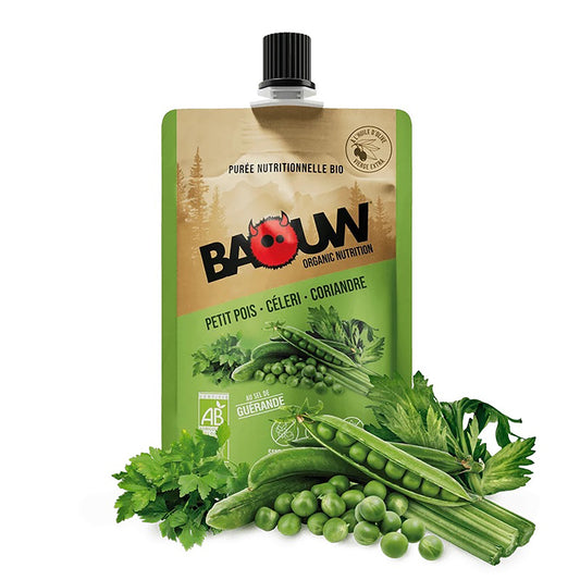 BAOUW Purea Energetica Biologica Ricetta Salata Piselli-Sedano-Coriandolo (90g)