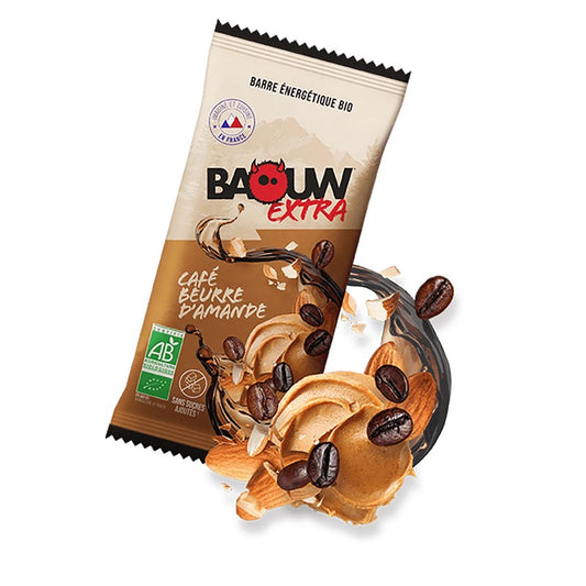 BAOUW BIO EXTRA Barretta energetica al burro di mandorle e caffè (50g)