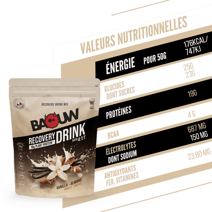 Bevanda di Recupero BAOUW RECOVERY (500g) Vaniglia Mandorla