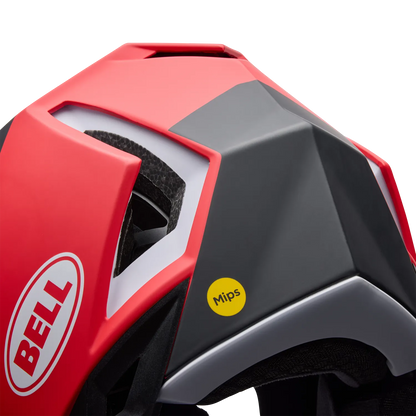 Casco MTB BELL FULL-10 MIPS LEVEL SET Bianco/Rosso