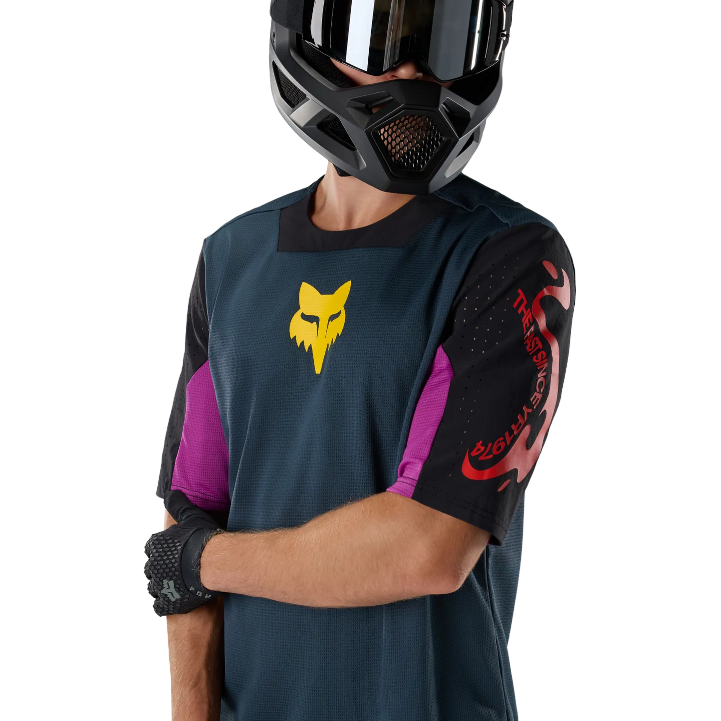 Maglia FOX DEFEND CREATION Maniche Corte Blu