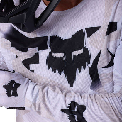 Maillot FOX FLEXAIR DIFFUSE SE Maniche Lunghe Bianco