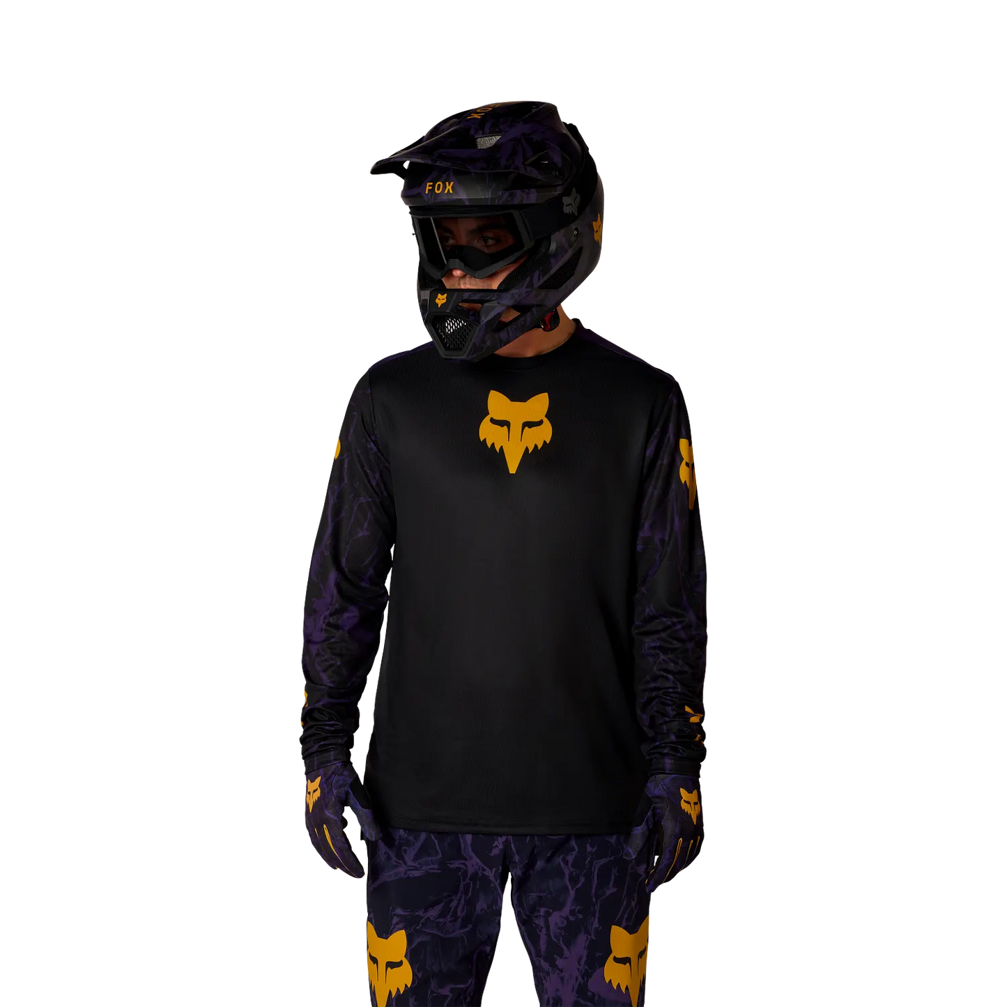 Maglia a maniche lunghe FOX RANGER IMAGE PRINT Nero/viola