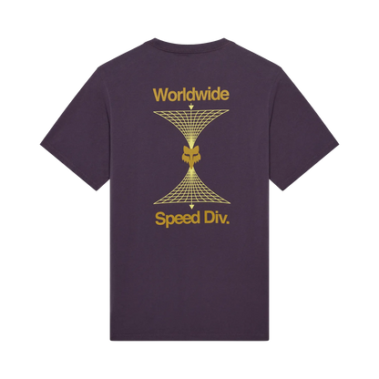 T-Shirt FOX IMAGE PRINT 195 ORIGINAL Maniche Corte Viola Plum Perfect