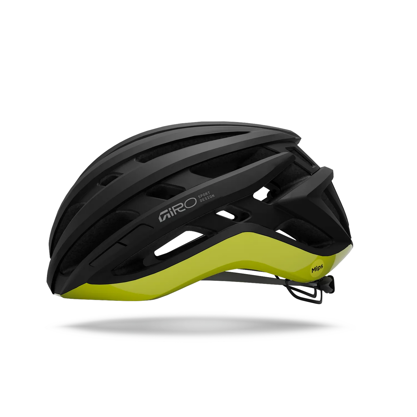 GIRO AGILIS MIPS Casco da strada nero/giallo Hi Viz