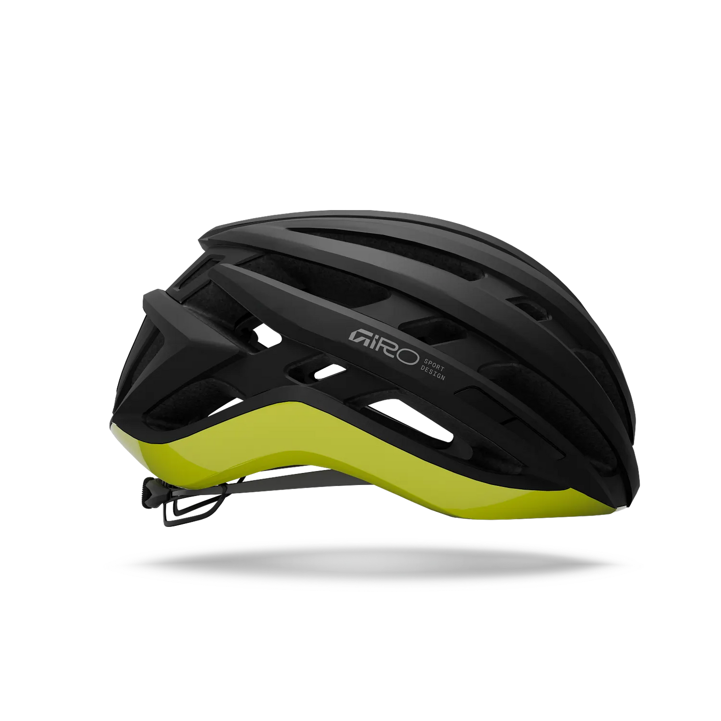 GIRO AGILIS MIPS Casco da strada nero/giallo Hi Viz