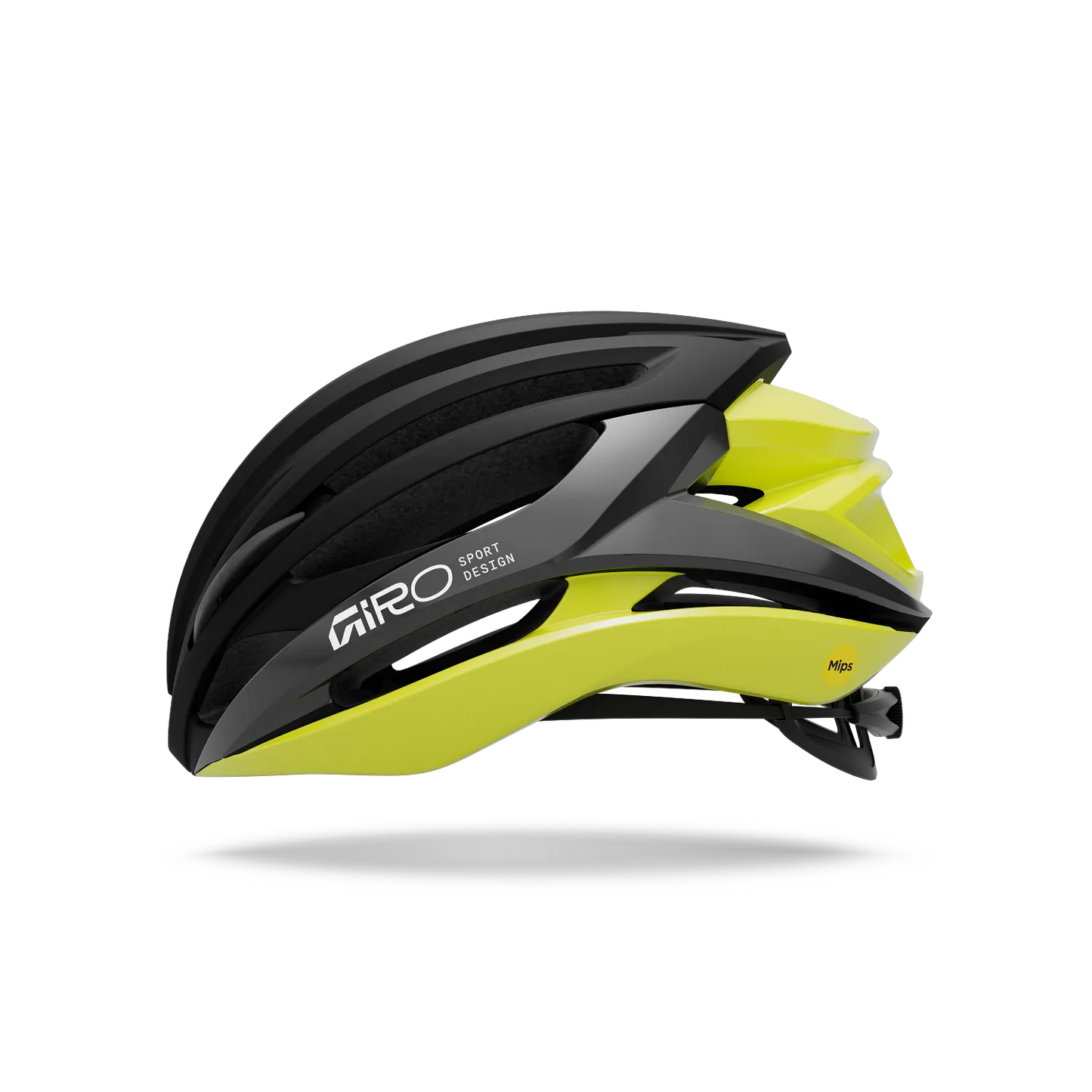 GIRO SYNTAX MIPS Casco da strada nero/giallo Hi Viz