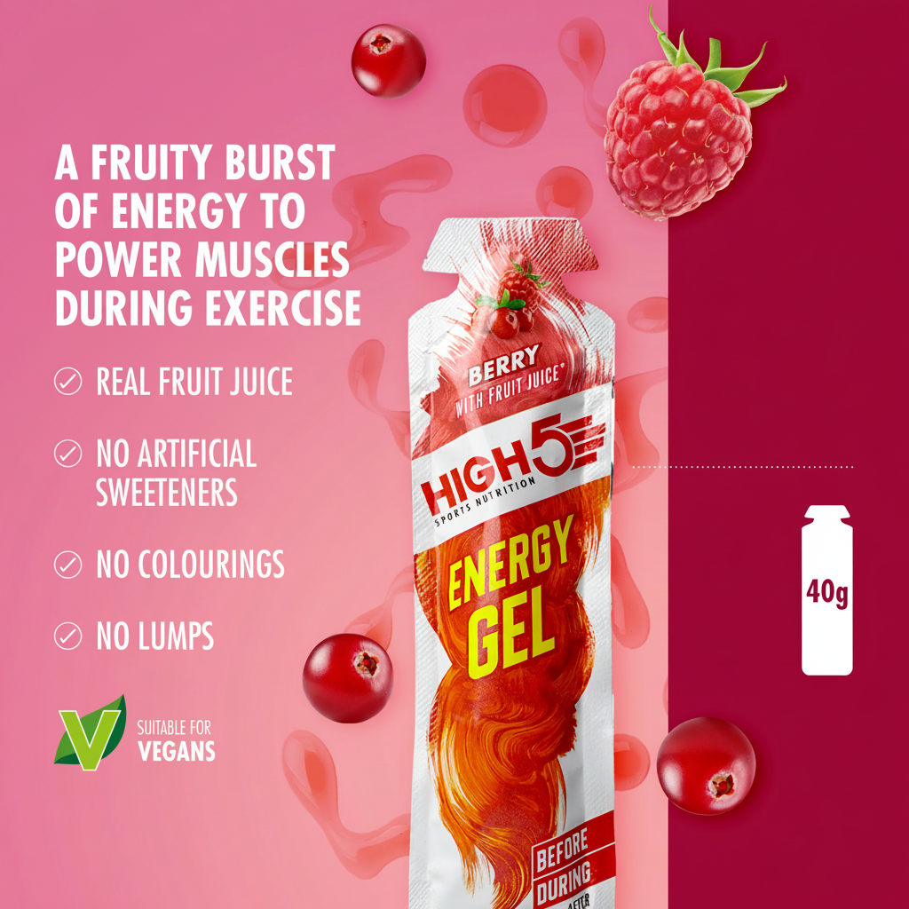 Confezione da 6 GEL ENERGETICO HIGH5 (40 g) Frutti di bosco