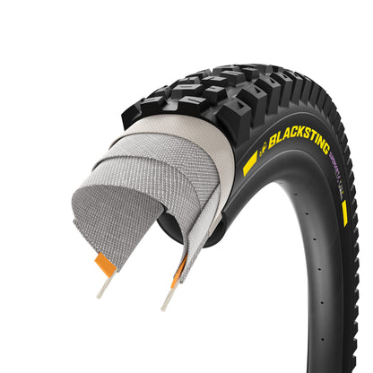 Copertone PIRELLI SCORPION BLACK STING 29x2.40 Supersoft DH+Wall Tubeless Ready pieghevole nero/giallo Team Edition