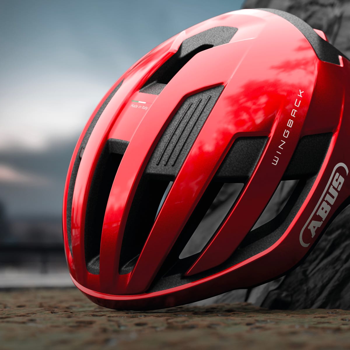 Casco da strada ABUS WINGBACK Rosso