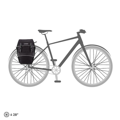 Coppia di Borse da Portapacchi ORTLIEB BIKE PACKER PLUS 42 L Nero