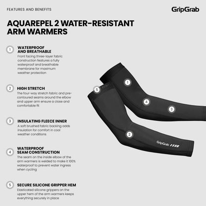 Manicotti GRIPGRAB AQUAREPEL 2 WATER RESISTANT neri