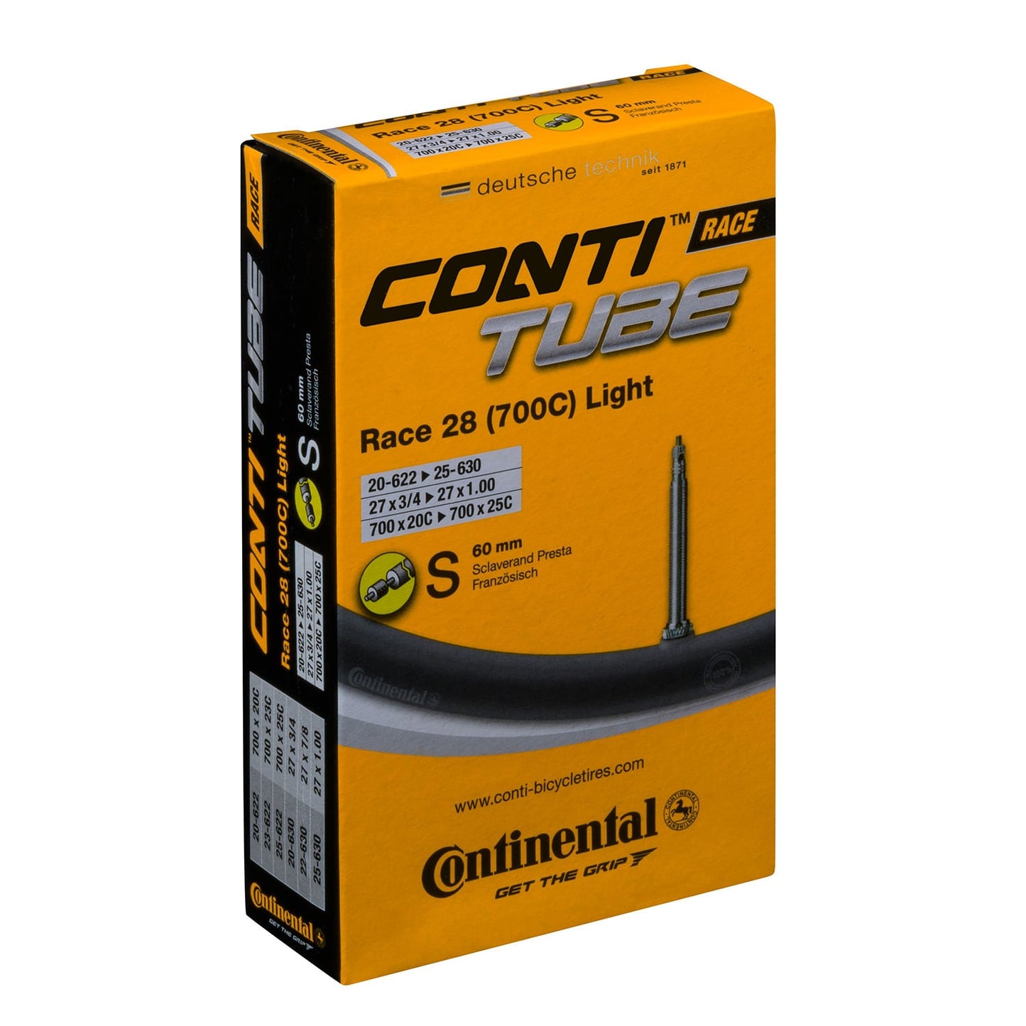 Camera d'aria CONTINENTAL RACE LIGHT 700x20/25c Presta