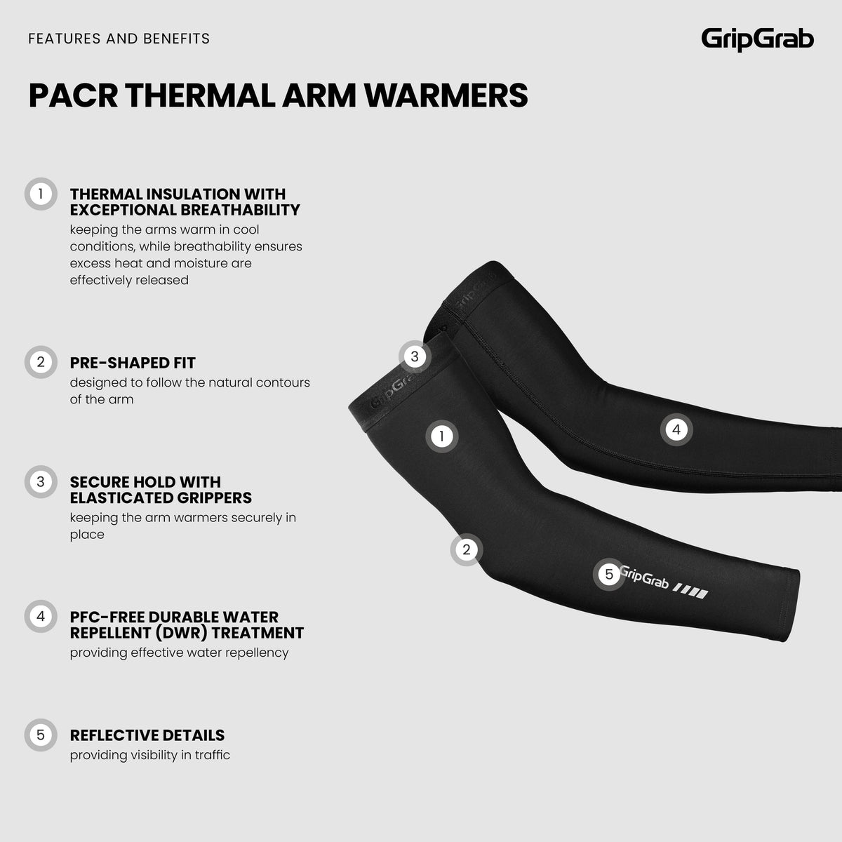 Manchettes GRIPGRAB PACR THERMAL Noir