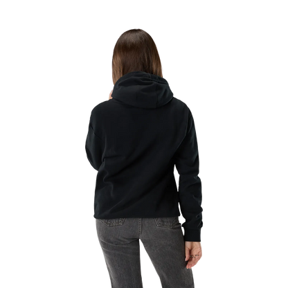 Felpa con cappuccio FOX F HEAD X FLEECE da donna nera