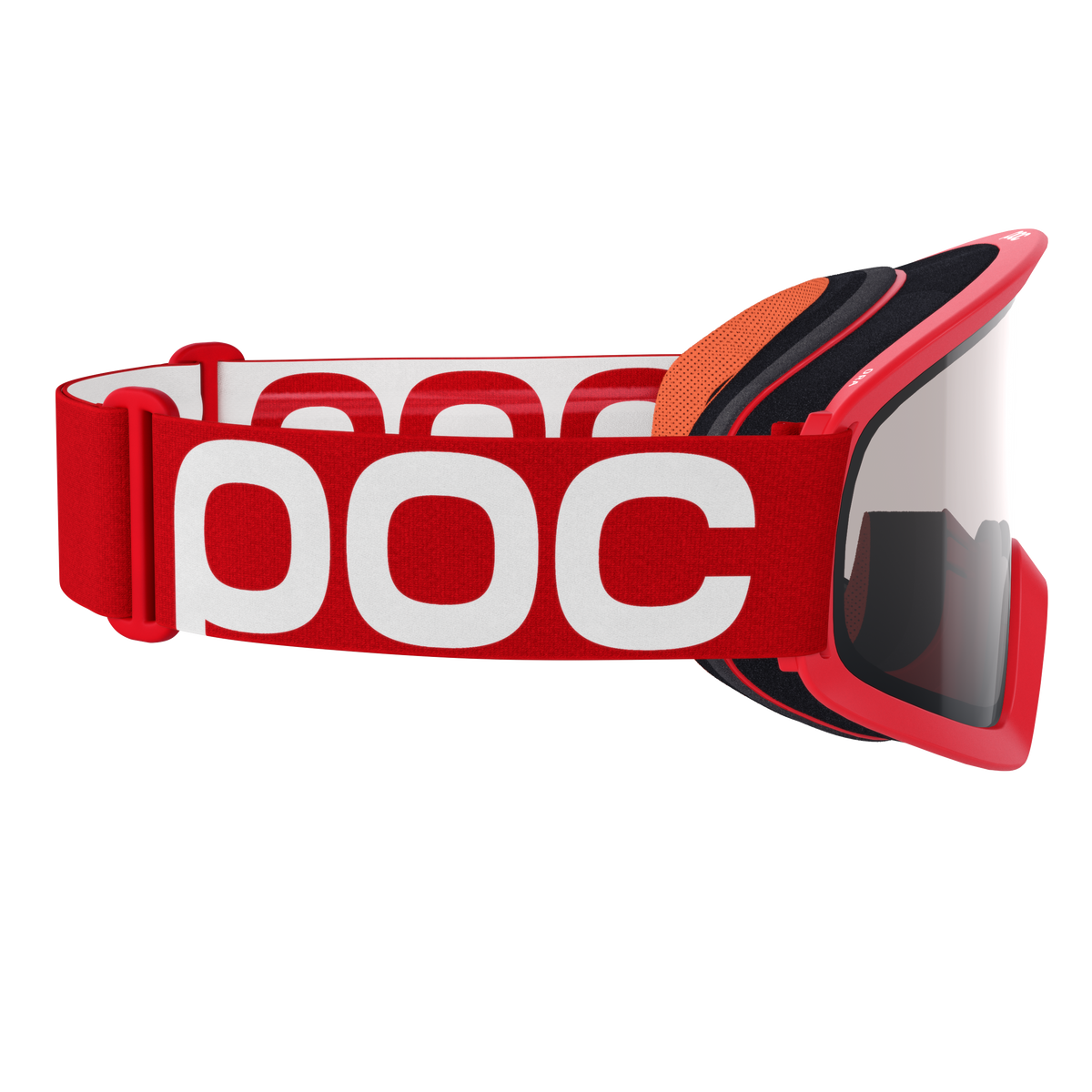 Maschera POC ORA rossa con lente Clarity Trail Cloudy Brown