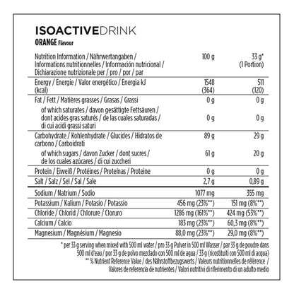 Bevanda Energetica POWERBAR ISOACTIVE (600 g) Arancia