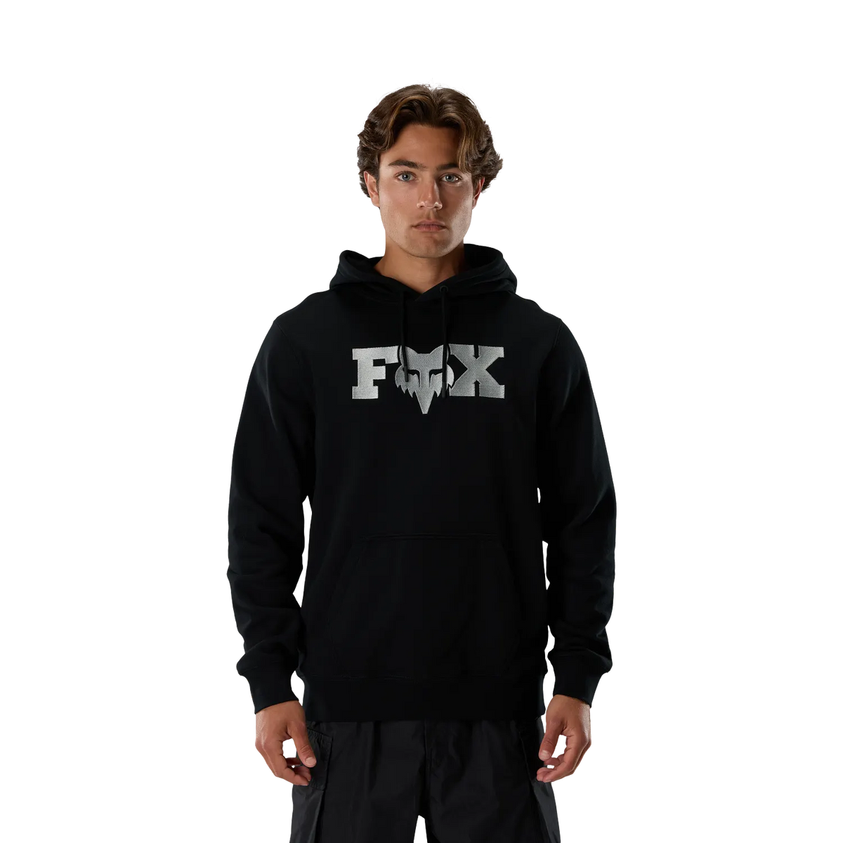 Felpa con cappuccio FOX F HEAD X FLEECE nera
