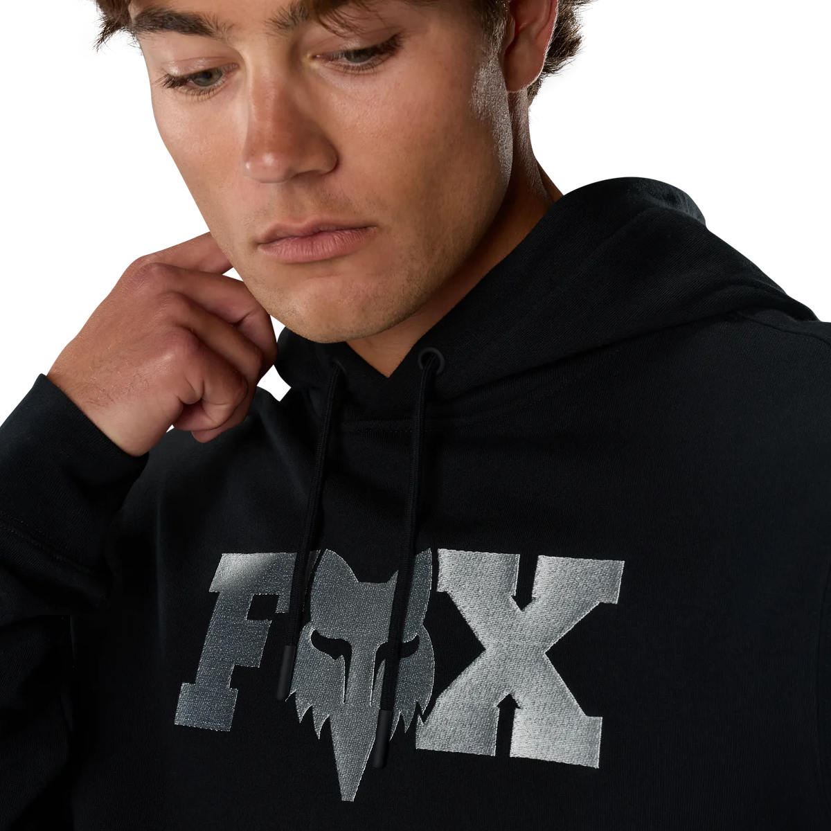 Felpa con cappuccio FOX F HEAD X FLEECE nera
