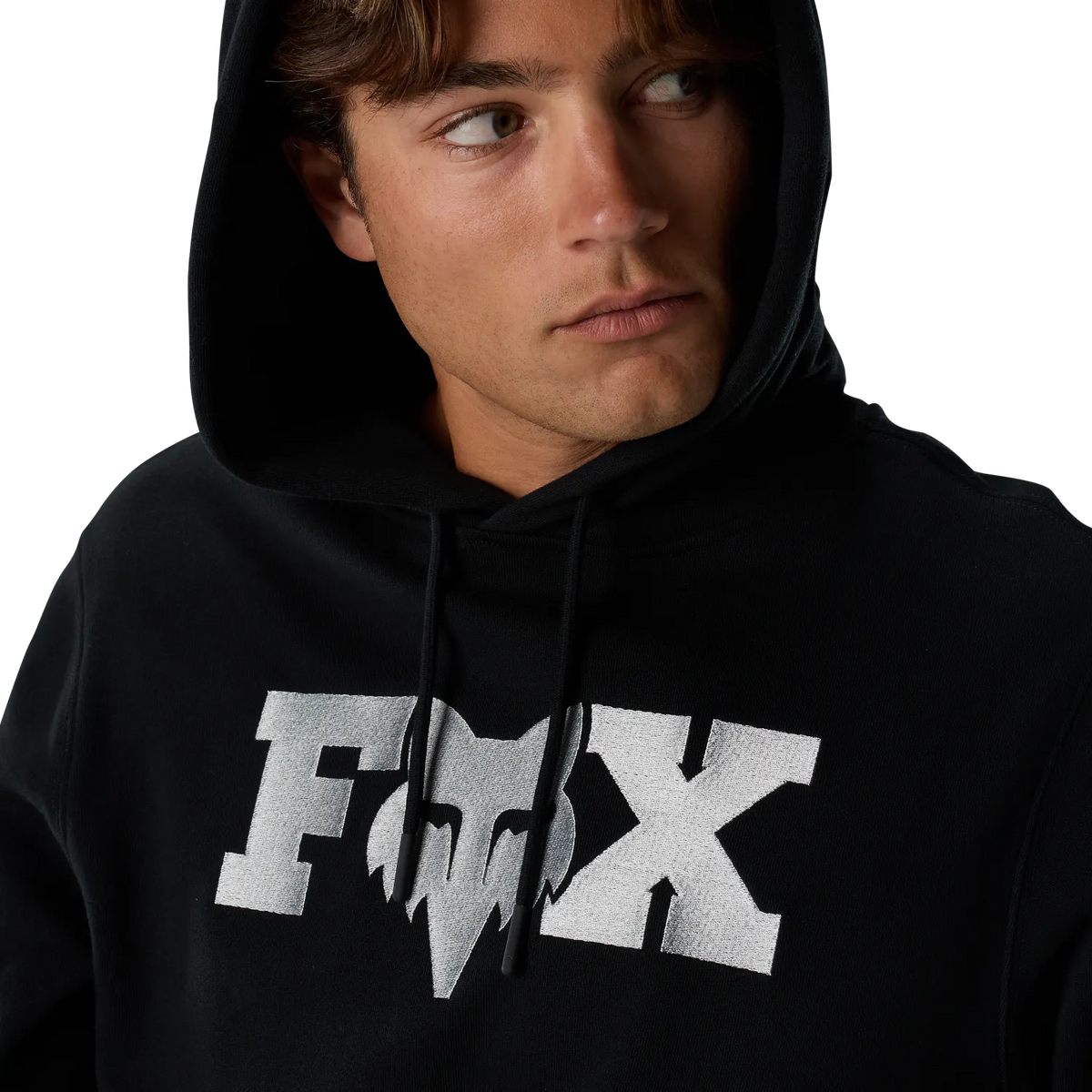 Felpa con cappuccio FOX F HEAD X FLEECE nera