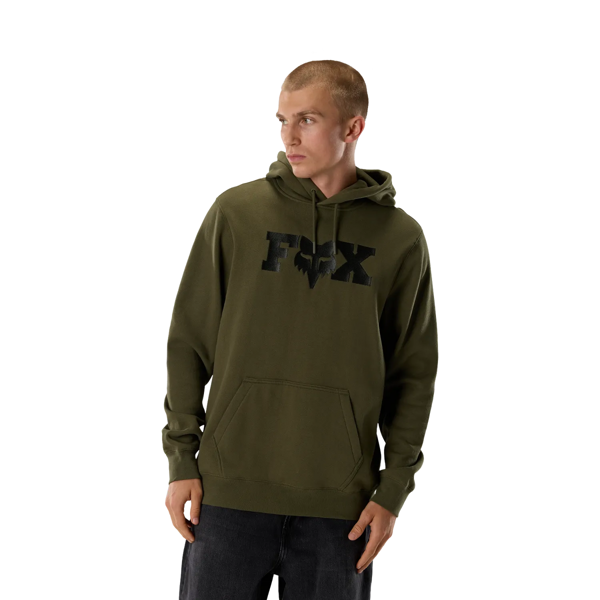 Felpa con Cappuccio FOX F HEAD X FLEECE Verde