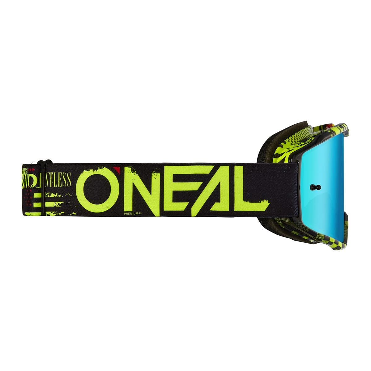 Maschera O'NEAL B-10 ATTACK Nera/Giallo Fluo - Blu Radium