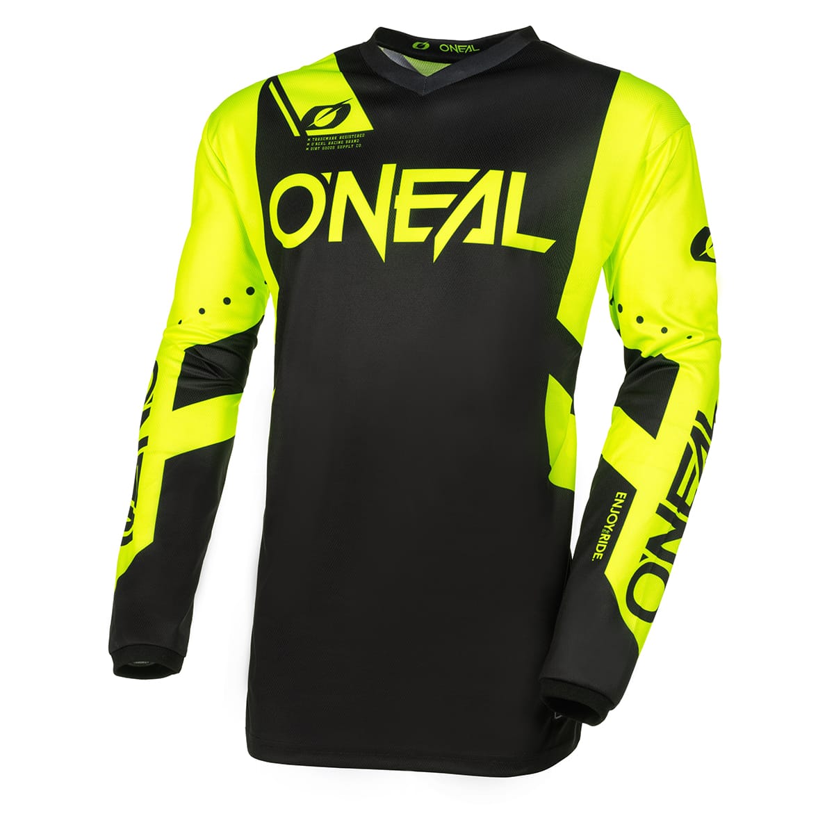 Maglia O'NEAL ELEMENT RACEWEAR Nera/Giallo Fluorescente