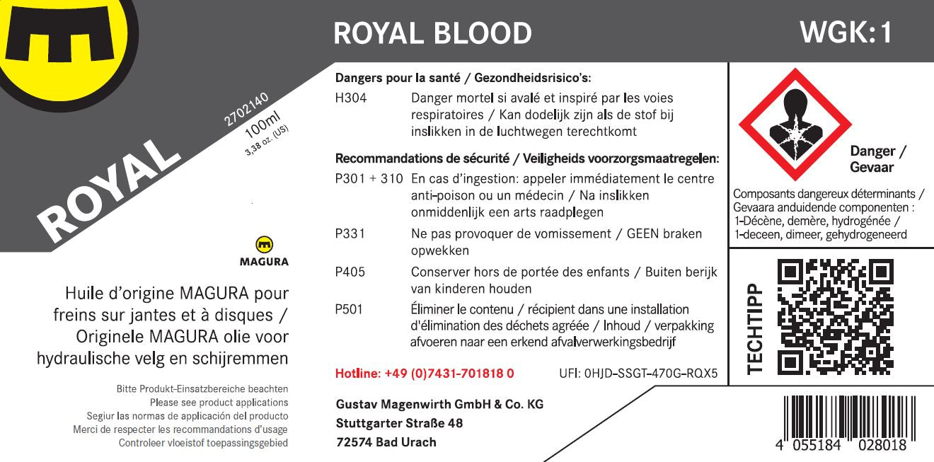 Liquido freni minerale MAGURA ROYAL BLOOD (250 ml)