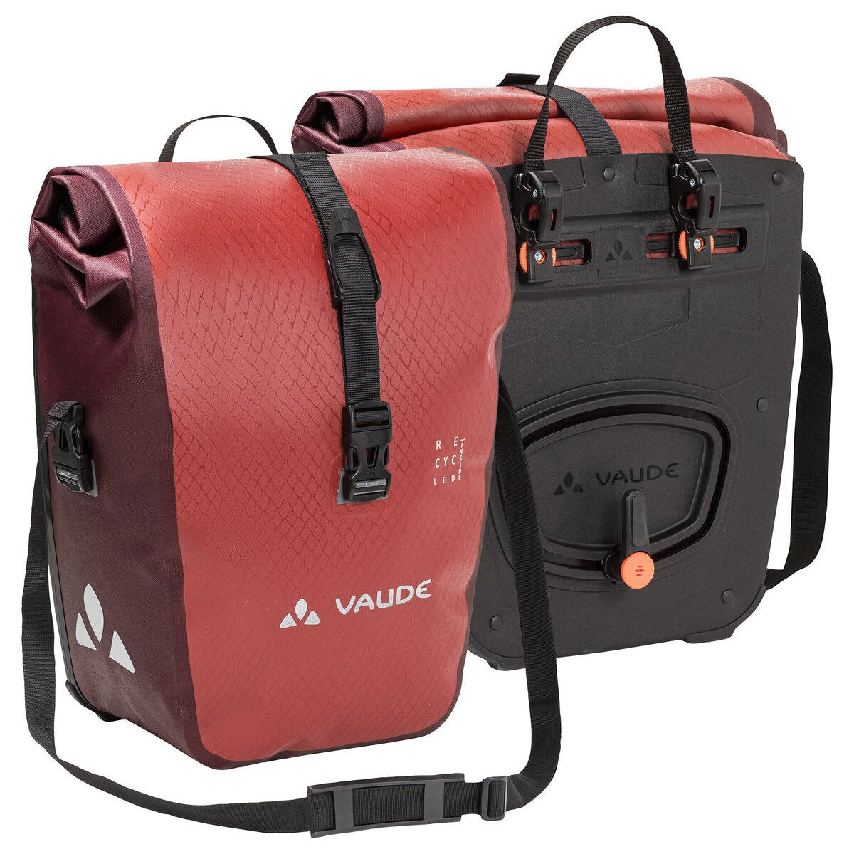 Coppia di borse portapacchi VAUDE AQUA FRONT 28 L rosse