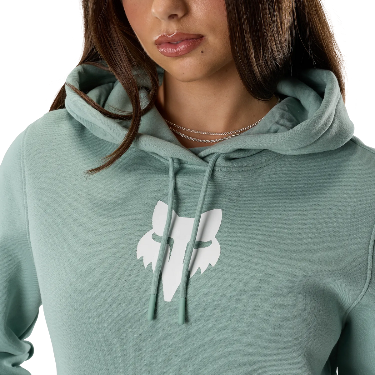 Felpa con cappuccio FOX HEAD da donna blu