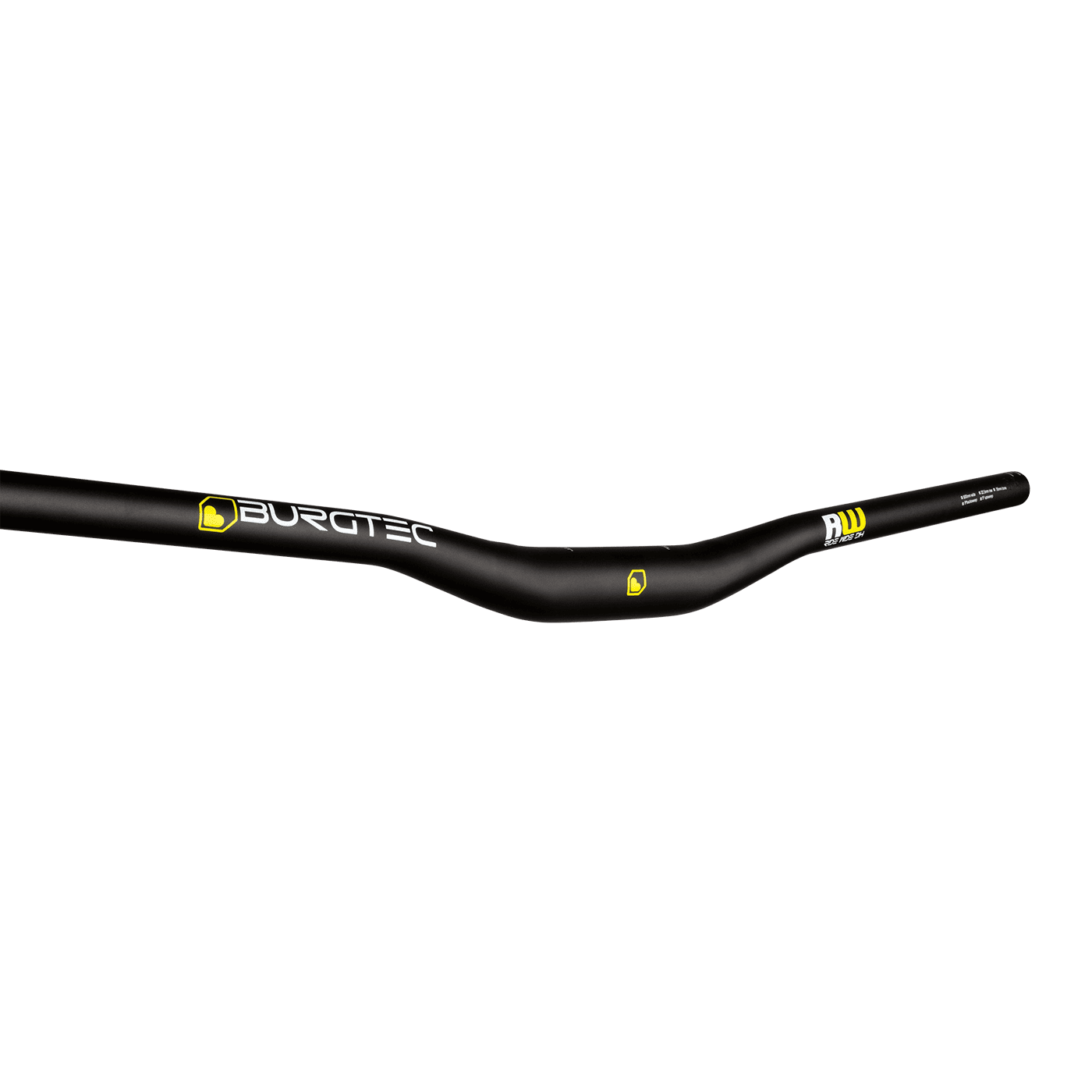 Manubrio BURGTEC RIDE WIDE DH Rise 22,5 mm 800 mm Nero