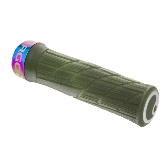 Manopole ERGON GE1 EVO Factory verde muschio ghiacciato con collarini effetto iridescente