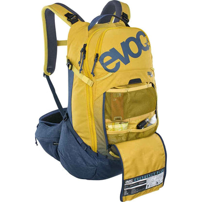 Zaino con protezione dorsale EVOC TRAIL PRO 26L Giallo/Blu