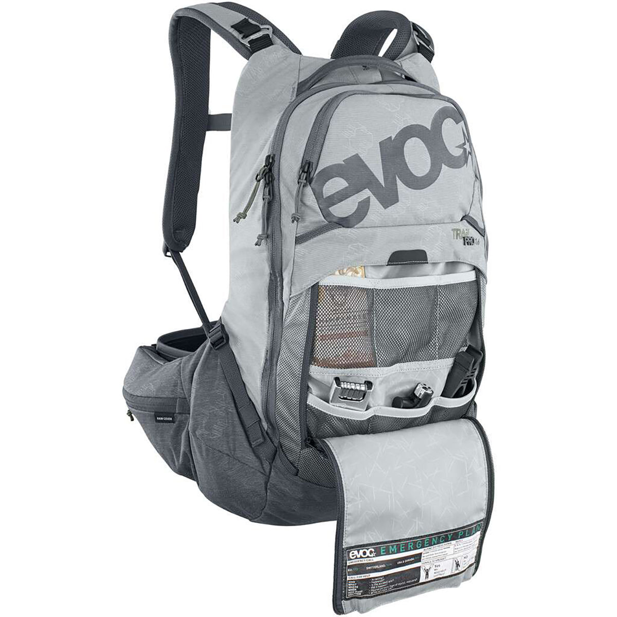 Zaino con Back Pack EVOC TRAIL PRO 16 Grigio