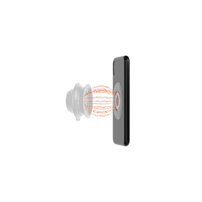 Patch FIDLOCK VACUUM trasparente per smartphone — illustrazione della guida magnetica