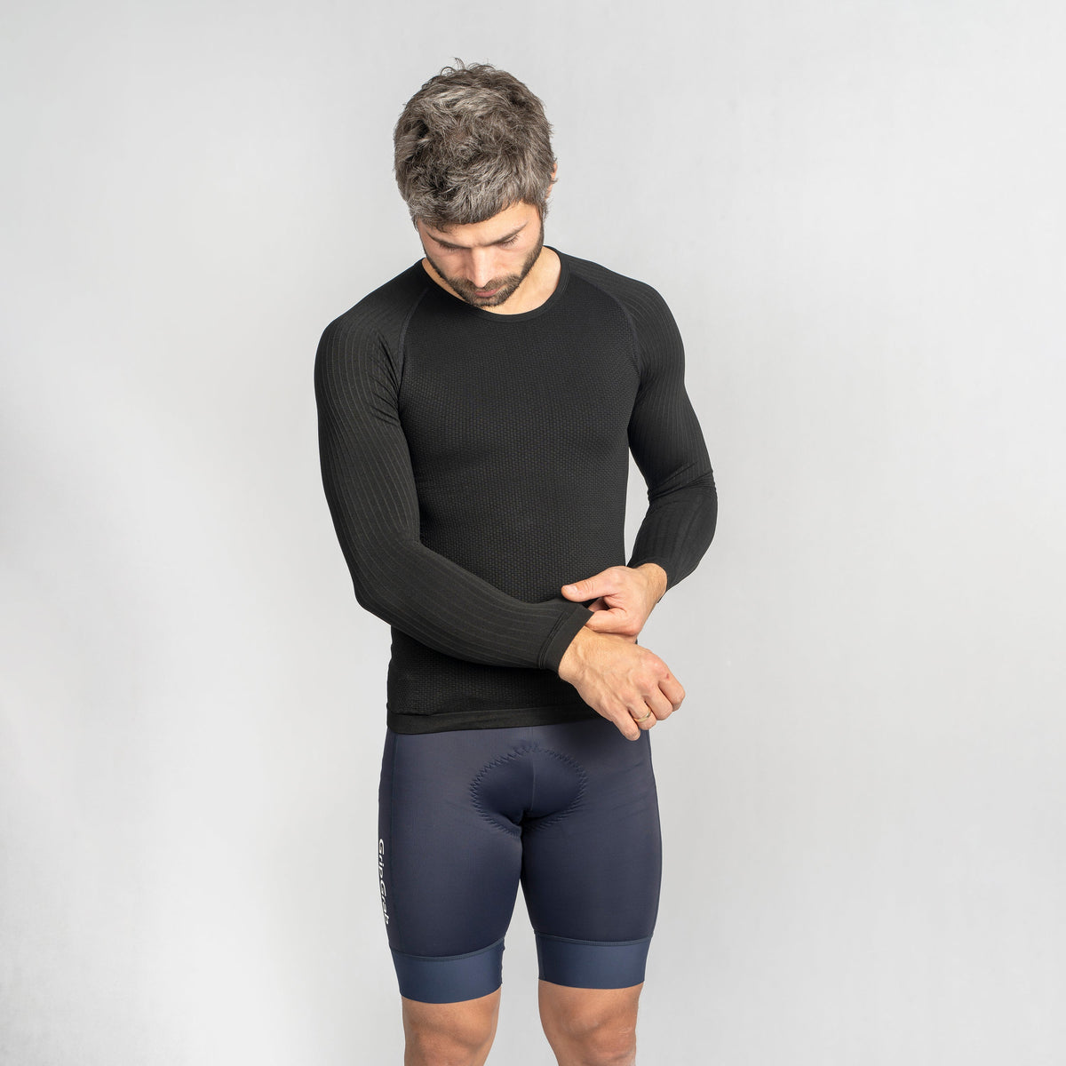 Maglia intima a maniche lunghe GRIPGRAB PACR SPRING AUTUMN SEAMLESS nera