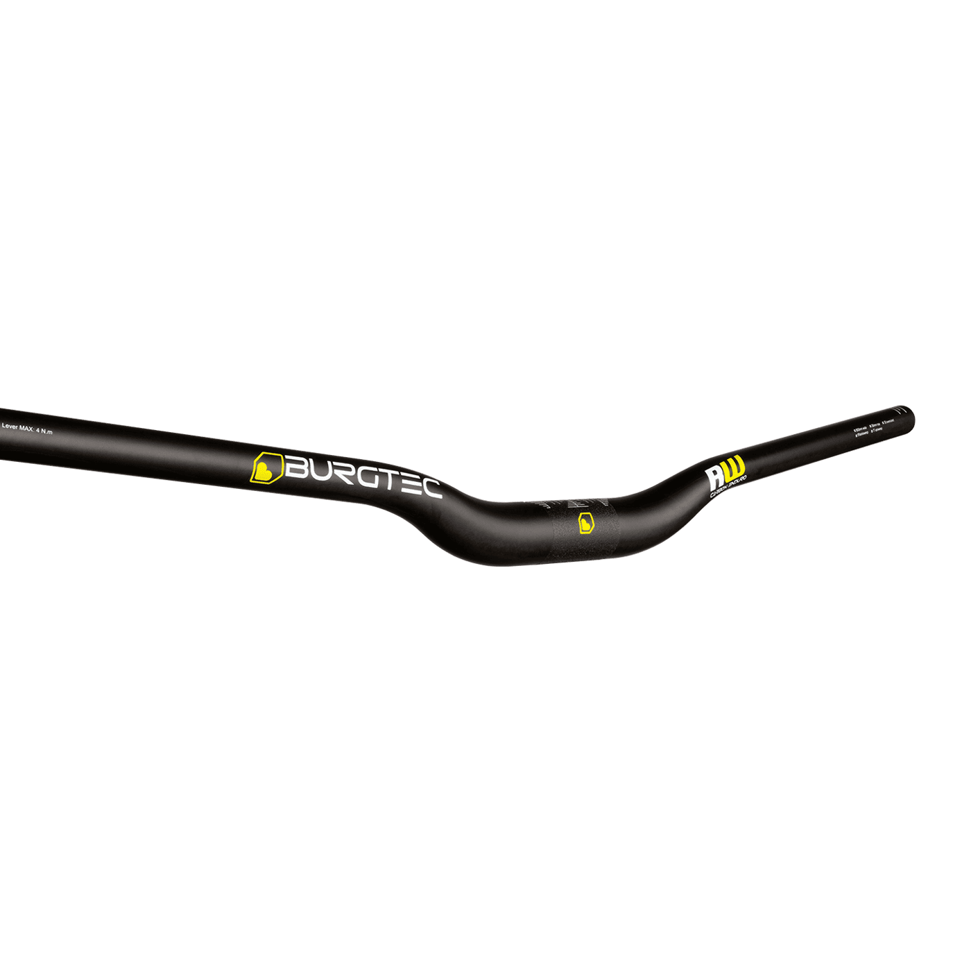 Manubrio BURGTEC RIDE WIDE ENDURO Rise 30mm 800mm Black Carbon