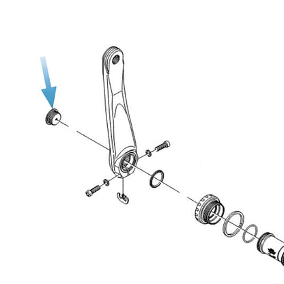 Dado di Serraggio Manovella Sinistra SHIMANO FC-M582 DEORE / SLX / XT