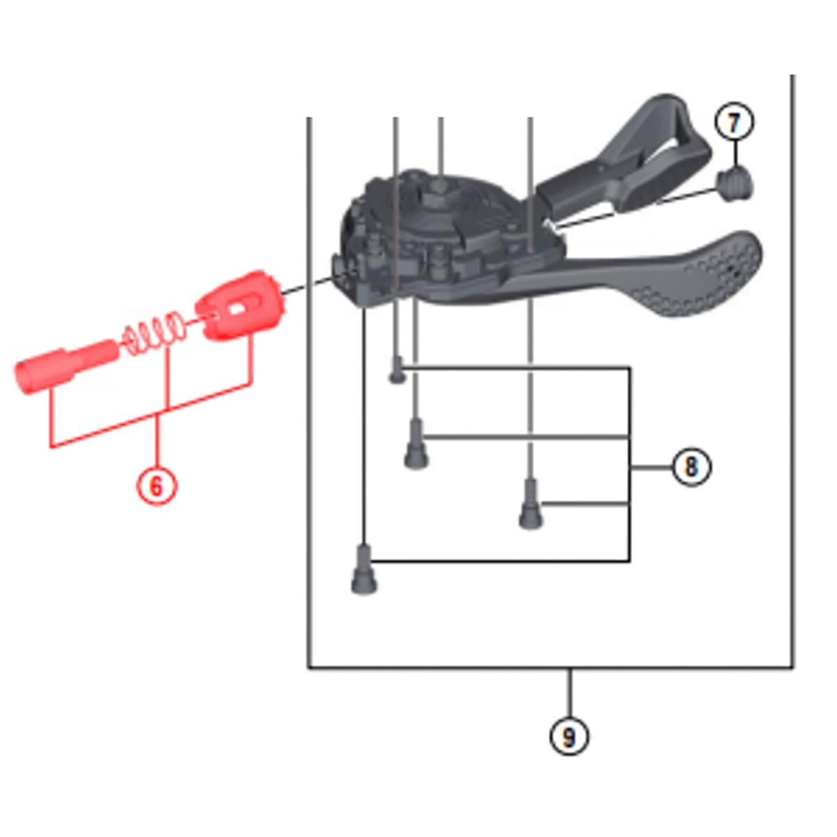 Barillet de Réglage de Tension pour Commandes de Vitesse SHIMANO  SL-M8000 / M7000 / M6000 #Y03K98030