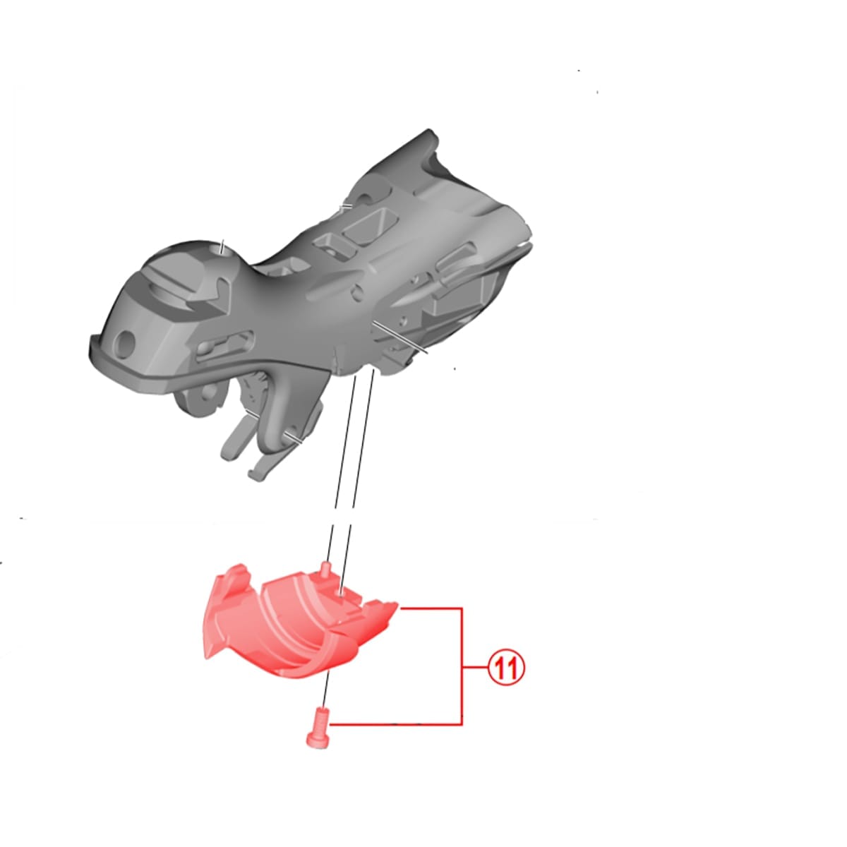 Cache Inférieur pour Poignée Droite SHIMANO DURA-ACE ST-R9100 #Y0BF98060