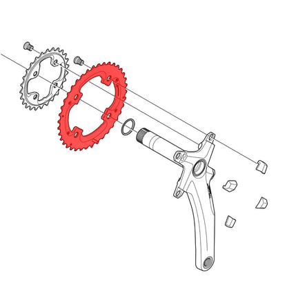 Piatto Esterno SHIMANO XTR M980 10V 4 Fori 104 mm