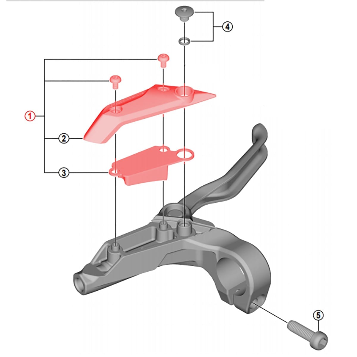 Capot et Membrane de Levier de Frein Gauche SHIMANO ALTUS BL-M315 #Y8PD98020