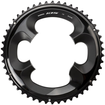 Piatto Esterno 11V SHIMANO 105 R7000 110 mm Nero