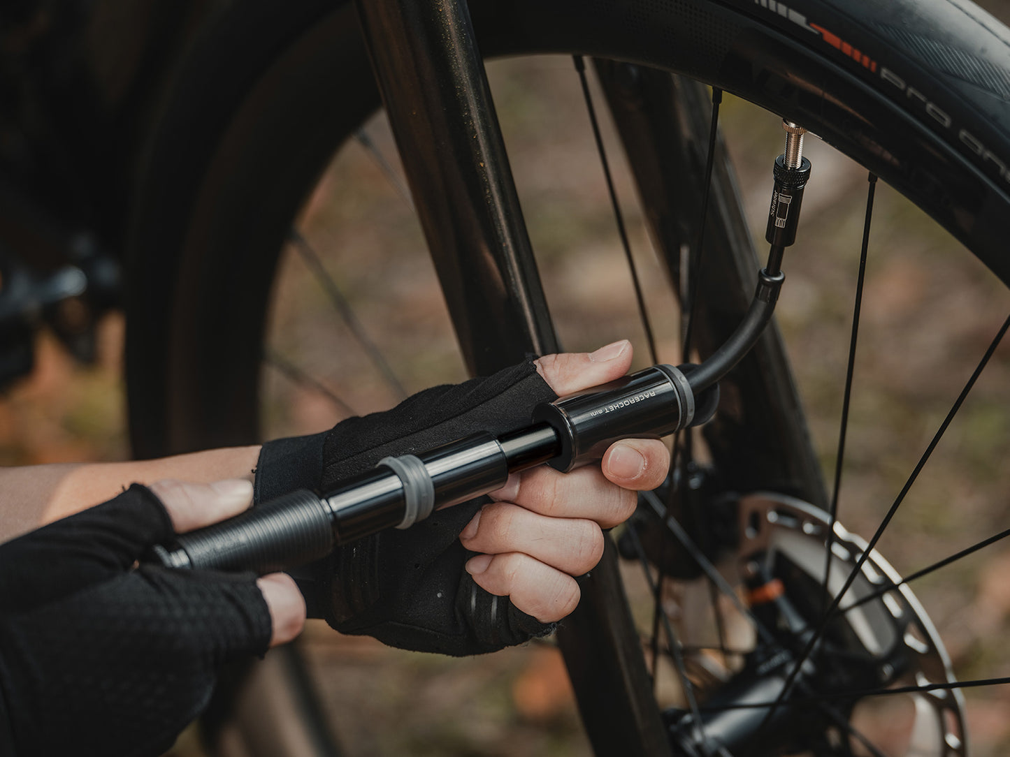 Mini pompa a mano TOPEAK RACEROCKET nera