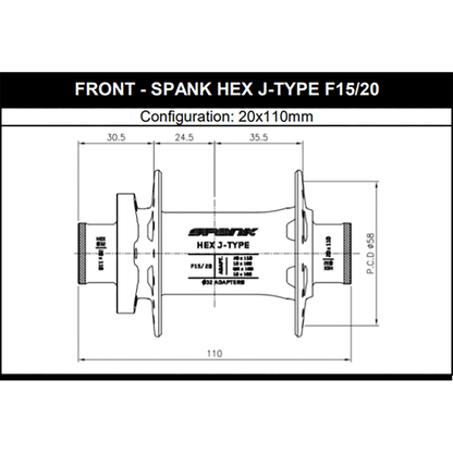 Mozzo Anteriore SPANK HEX 15/20 mm