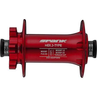 Mozzo Anteriore SPANK HEX 15/20 mm Boost Rosso