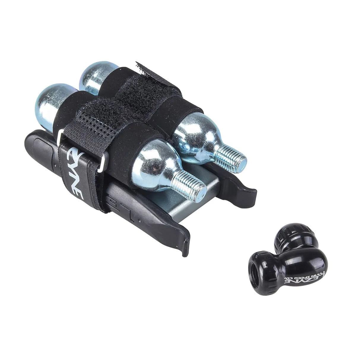 Attacco CO2 LEZYNE TWIN KIT + Cartuccia CO2 Filettata 16 g (x2)