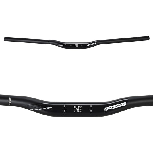 Cintre FSA AFTERBURNER Aluminium Rise 15mm 31,8/760mm Noir