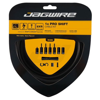 Kit Cavi e Guaine per Deragliatore JAGWIRE PRO SHIFT 1X Nero/Acciaio