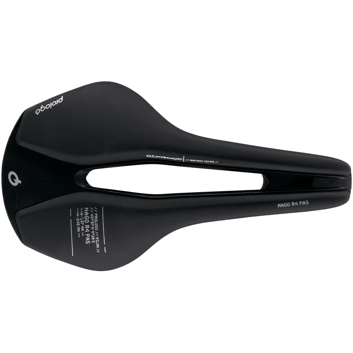 Sella PROLOGO NAGO R4 PAS binari Tirox larghezza 147mm Nera